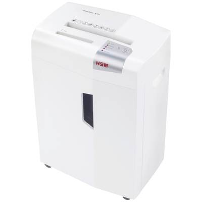 Un destructeur de documents blanc avec un plateau d'alimentation et des touches de commande sur le dessus, adapté pour détruire des documents de manière sécurisée.