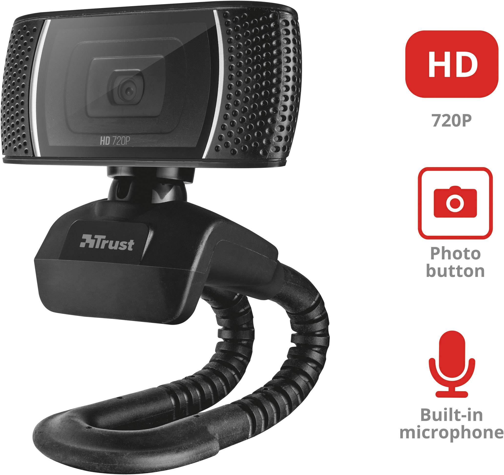 Webcam HD Trust Trino 1280 x 720 Pixel support à pince-4