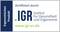 'Certifié par IGR - Institut pour la Santé et l'Ergonomie. Produit ergonomique.' Site web : www.igr-ev.de
