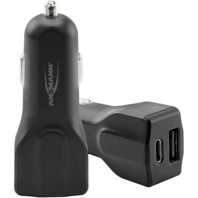 Ansmann 240C Chargeur USB 20 W USB, USB-C® femelle noir pour voiture, pour camion protection contre les surintensités-0