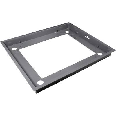 Cadre métallique avec découpe rectangulaire, adapté aux applications industrielles ou au montage d'équipements.