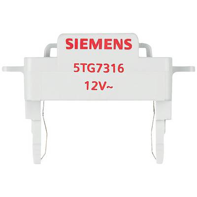 Un composant électrique blanc portant l'inscription 'SIEMENS 5TG7316 12V~', probablement un élément destiné à des applications électriques.