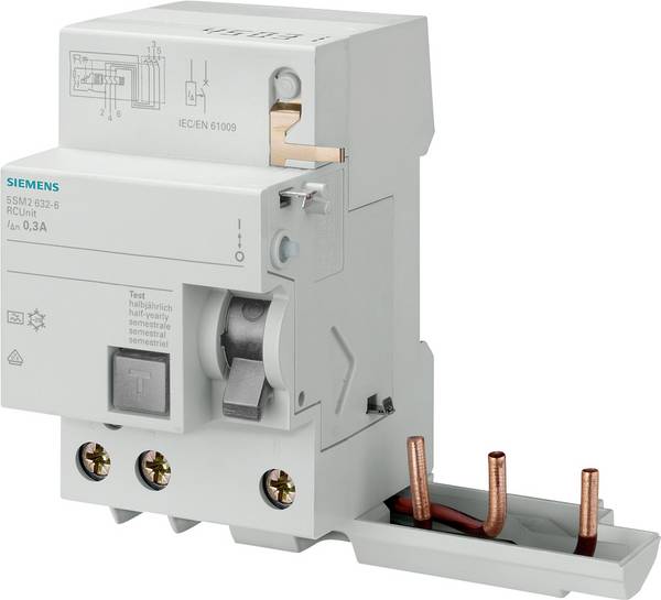 Siemens 5SM23366 5SM2336-6 Interrupteur différentiel A 63 A 0.03 A 400 V