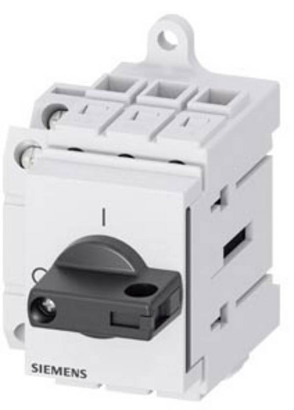 Interrupteur à coupure en charge; noir 3 pôles 16 mm² 16 A 1 NO (T), 1 NF (R) 690 V/AC Siemens 3LD30301TK11