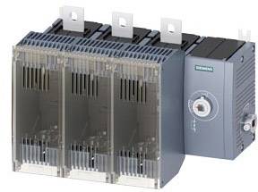 Un dispositif électrique avec trois modules transparents et un élément de commande gris doté d'un bouton rotatif sur le côté droit.