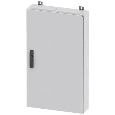 Boîtier métallique avec porte et poignée, adapté pour une installation murale.