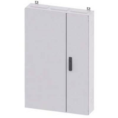 Un placard gris, rectangulaire, à deux portes et une poignée noire, adapté au rangement ou à l'organisation dans les maisons ou les ateliers.