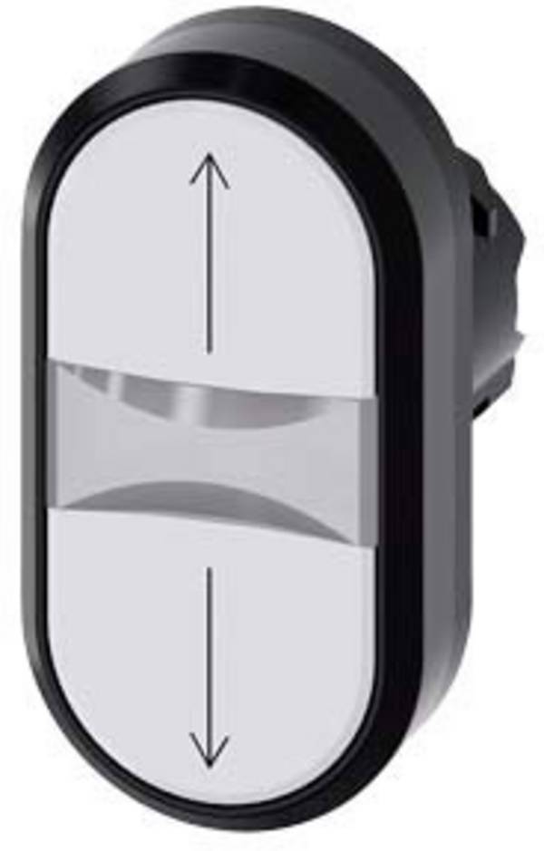 Bouton-poussoir à double touche plat Siemens 3SU1000-3AB66-0AN0 1 pc(s)