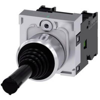 Un commutateur joystick noir chromé de Siemens au design robuste. Adapté aux panneaux de commande et aux systèmes de contrôle industriels.