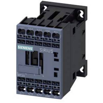 Contacteur Siemens-Schütz SIRIUS 3RT20 pour la commande de moteurs électriques dans les installations industrielles. Appareil doté de plusieurs bornes de connexion et d'un mécanisme de commutation.