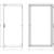 Construction de porte montrant deux vues : à gauche la porte avec poignée, à droite le cadre de porte. Dimensions : 900 mm de largeur, 1900 mm de hauteur.