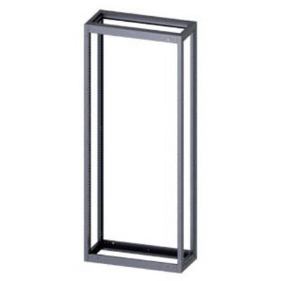 Un châssis ouvert en métal noir, adapté comme baie pour équipements réseau ou serveurs, sans appareils ni câbles.