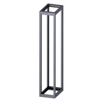 Un cadre rectangulaire ouvert en métal, probablement un châssis de base ou un rack pour le montage d'équipements électroniques.