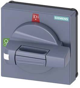 Un interrupteur gris Siemens avec un 'I' rouge pour Marche et un 'O' vert pour Arrêt.