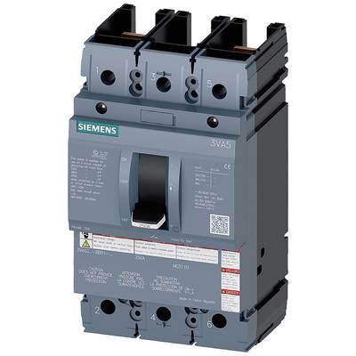 Disjoncteur Siemens, modèle 3VA5, de couleur gris foncé avec interrupteur central et informations produit sur la face avant.