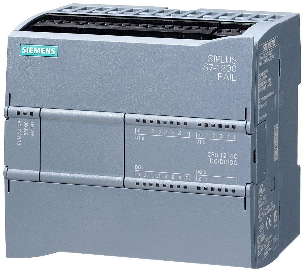 Unité de commande programmable Siemens Simatic Siplus S7-1200, modèle CPU 1214C, adaptée à l'automatisation industrielle.
