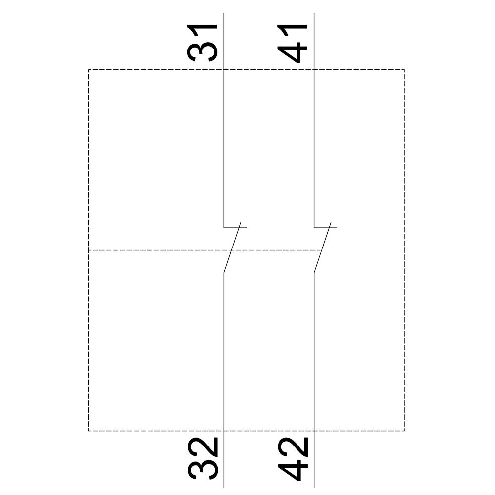 Le diagramme montre deux lignes verticales et une ligne horizontale avec des étiquettes 31, 32, 41 et 42 aux extrémités des lignes.