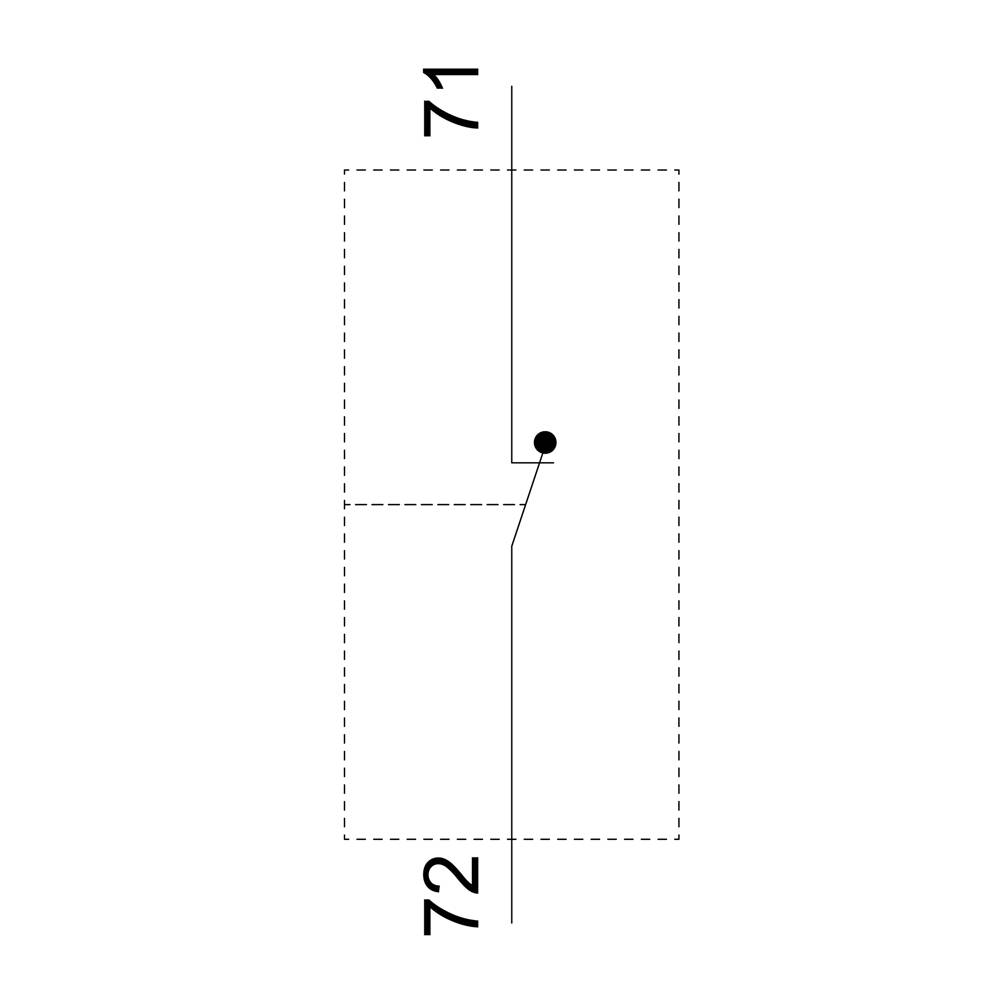 'Commutateur 71' au-dessus de 'Commutateur 72' montrent probablement un diagramme électrotechnique avec un point de commutation au centre.