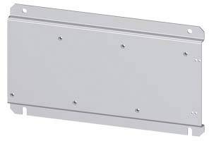 Plaque métallique percée de plusieurs trous, de forme rectangulaire, adaptée à la fixation ou au montage.