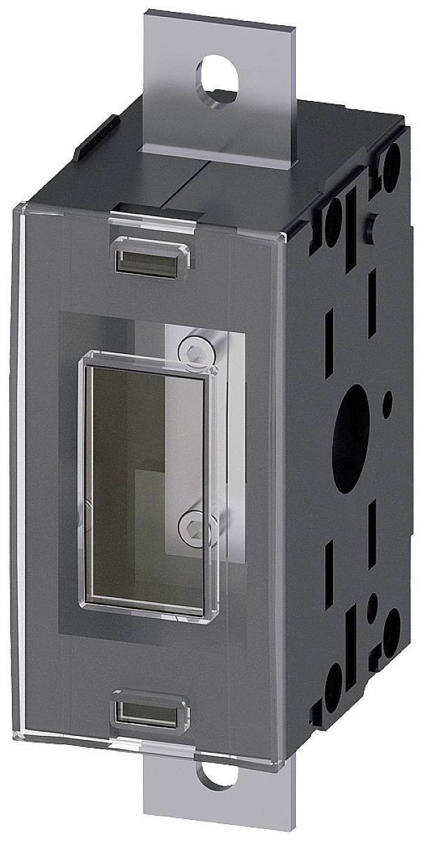 Un appareil électronique gris-noir avec un boîtier rectangulaire et une fenêtre transparente.