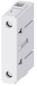 Bornier électrique blanc au design rectangulaire avec des ouvertures de connexion latérales, adapté aux installations électriques.