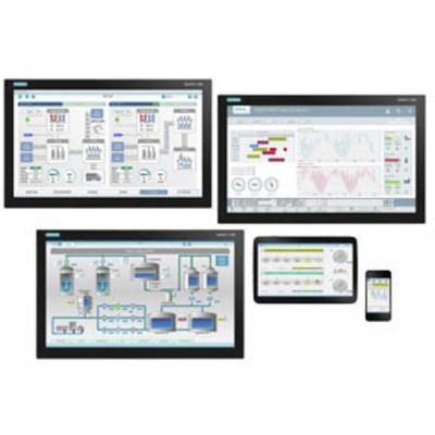 Plusieurs écrans affichent des interfaces utilisateur graphiques avec des diagrammes, des données et des commandes pour la surveillance des processus industriels.