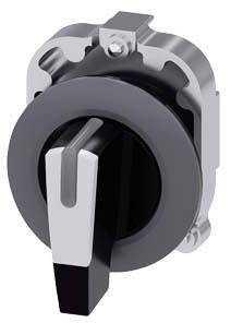 Commutateur à manette avec protection anti-torsion, illuminable, rond Siemens 3SU1062-2EL60-0AA0 levier blanc 2 x 45 ° 1 pc(s)