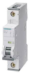 Disjoncteur unipolaire Siemens, type B16, adapté pour protéger les circuits électriques contre les surcharges et les courts-circuits.