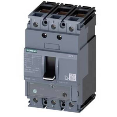 Un disjoncteur tripolaire Siemens, type 3VA1, de couleur gris foncé, destiné à la commande et à la protection des circuits électriques.