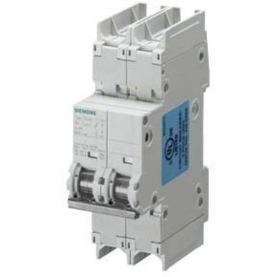 Disjoncteur bipolaire avec étiquetage bleu, adapté à la protection contre les surcharges et les courts-circuits dans les installations électriques.