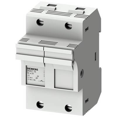 Un disjoncteur gris multipolaire portant l'inscription 'SIEMENS' et des spécifications techniques sur sa face avant.