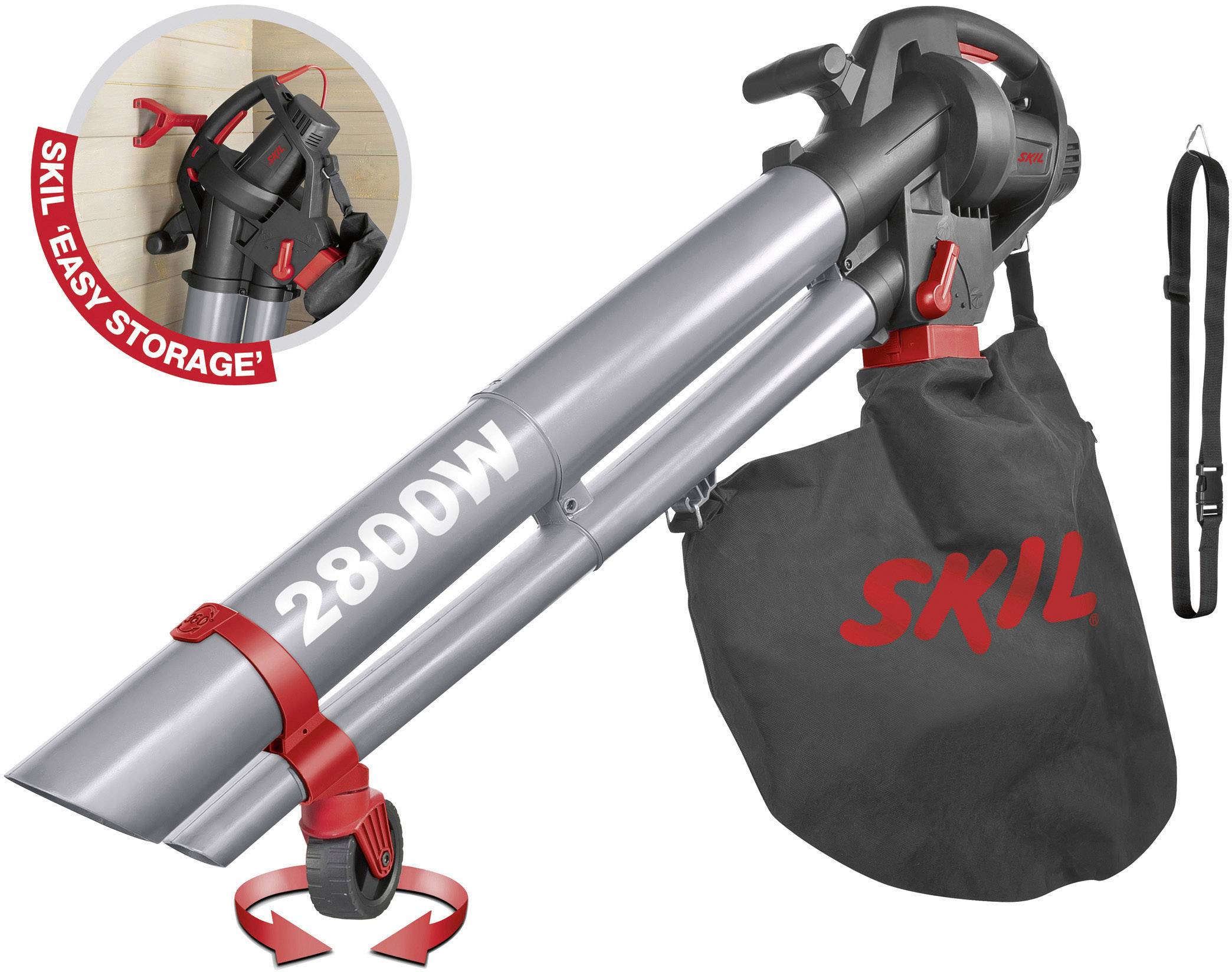 SKIL 0792 électrique F0150792AA Souffleur, Broyeur, Aspirateur sur roulettes, avec harnais 230 V-5