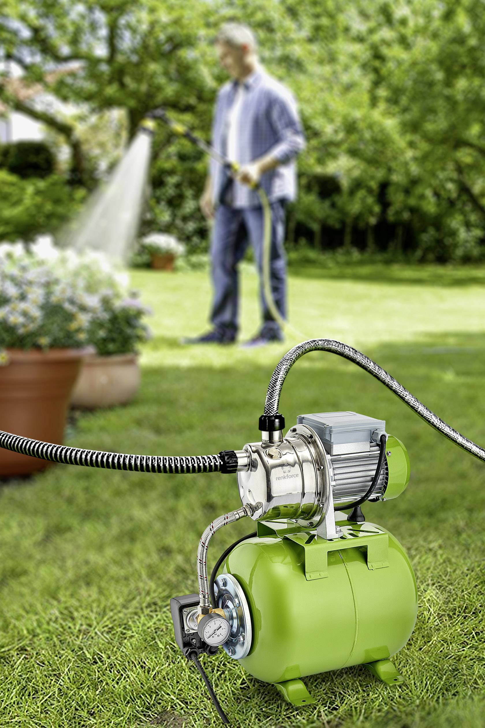 Surpresseur avec réservoir Renkforce 1712591 230 V/AC 3500 l/h-4