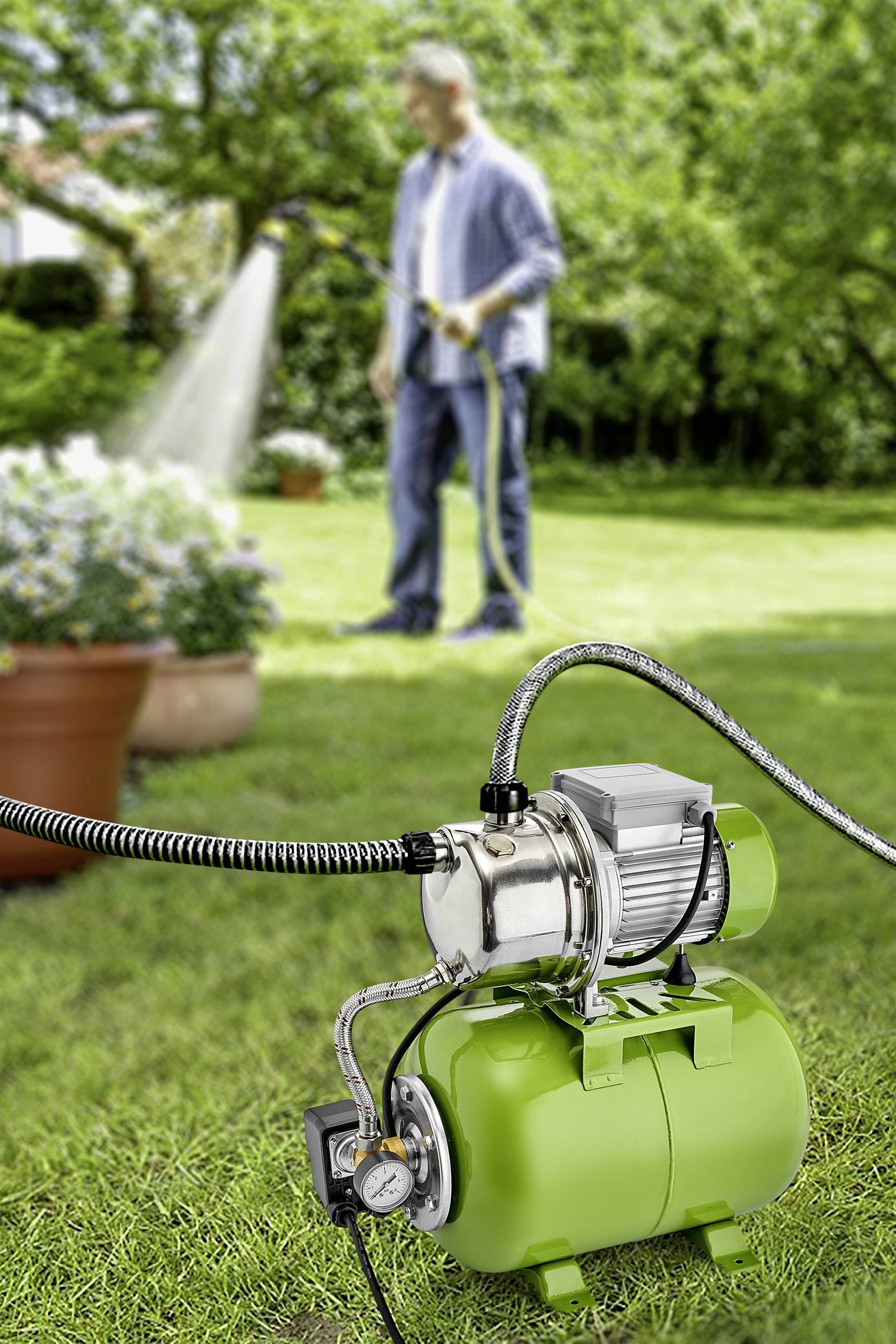 Surpresseur avec réservoir Renkforce 1712593 230 V/AC 4600 l/h-5