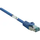 Renkforce RF-5043918 RJ45 Câble réseau, câble patch CAT 6a S/FTP 10.00 m bleu avec cliquet d'encastrement, ignifuge 1 pc