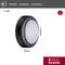 Lampe LED ronde noire de 140 mm de diamètre, idéale pour l'intérieur. Économie d'énergie de 8W, protection IP44.