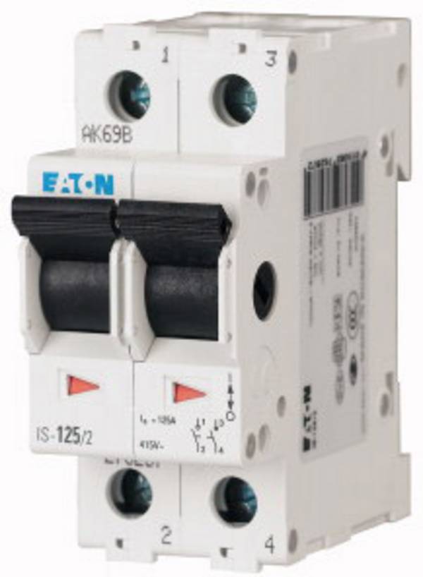 Interrupteur principal   gris 2 pôles  40 A 2 NF (R), 2 NO (T) 240 V/AC  Eaton 276271
