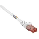Renkforce RF-5044028 RJ45 Câble réseau, câble patch CAT 6 U/UTP 5.00 m blanc avec cliquet d'encastrement, sans halogène