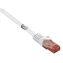 Renkforce RF-5044026 RJ45 Câble réseau, câble patch CAT 6 U/UTP 10.00 m blanc avec cliquet d'encastrement, sans halogène