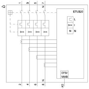 Disjoncteur Siemens 3VA6115-7HL41-0AA0 Plage de réglage (courant): 60 - 150 A Tension de contact (max.): 600 V/AC (l x H-1
