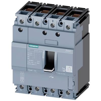 Un disjoncteur Siemens 3VA1 gris avec six bornes, des spécifications de tension et un code QR, utilisé dans les dispositifs de protection électrique.