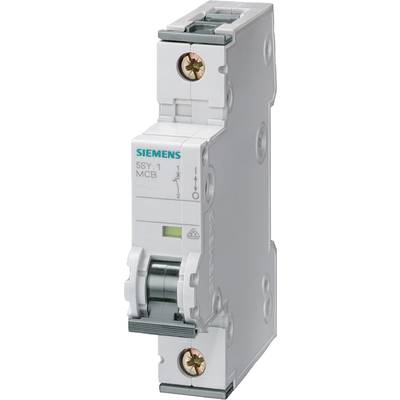 Un disjoncteur Siemens avec levier en haut et l'étiquette 'SSY1 MCB'. Adapté pour les fonctions de protection électrique.