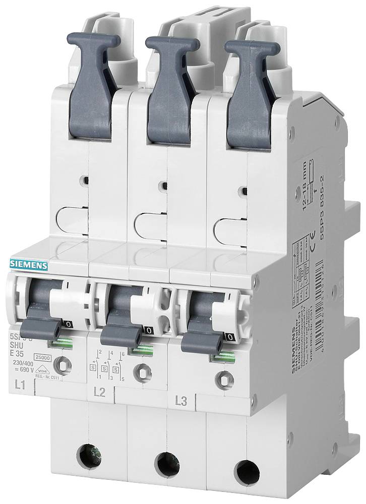 Siemens 5SP38352 Main RCCB 35A 230/400V GAMMA silver Delta profil