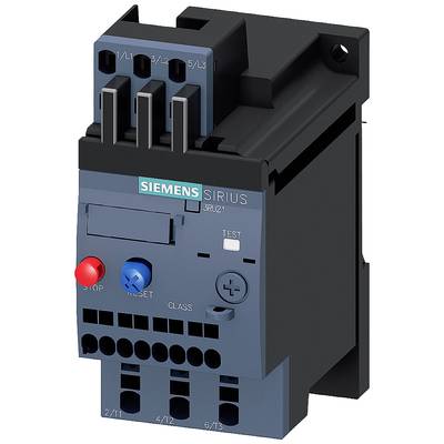 Un dispositif électrique de commutation Siemens, modèle Sirius. Présente différentes connexions et commandes telles que 'Stop' et 'Reset'.