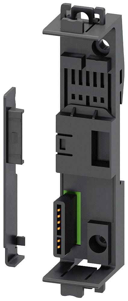 Un dispositif rectangulaire noir en plastique avec un couvercle amovible, révélant des connexions internes. Adapté pour le montage électronique.