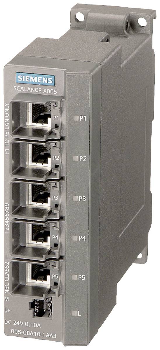 Siemens 6GK50050BA101AA3 6GK5005-0BA10-1AA3 Commutateur Ethernet industriel 10 / 100 MBit/s