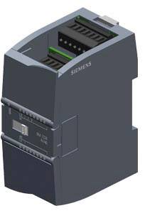 Un appareil Siemens gris foncé avec deux ports Ethernet en haut. C'est un module électronique, probablement destiné à des applications industrielles.