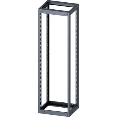 Un châssis métallique vide adapté à l'installation d'équipements informatiques dans des centres de données ou des infrastructures réseau.