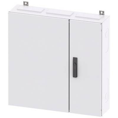 Coffret de distribution électrique en métal avec deux portes, adaptable au mur. Approprié pour le rangement sécurisé des installations électriques.