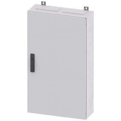 Une armoire électrique grise fixée au mur, avec une poignée noire, conçue pour la gestion sécurisée des installations électriques.